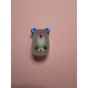 Shopkins‎ Season 4 Petkins Mouse Translucent Grey Blue Ears Purple Bow Figure